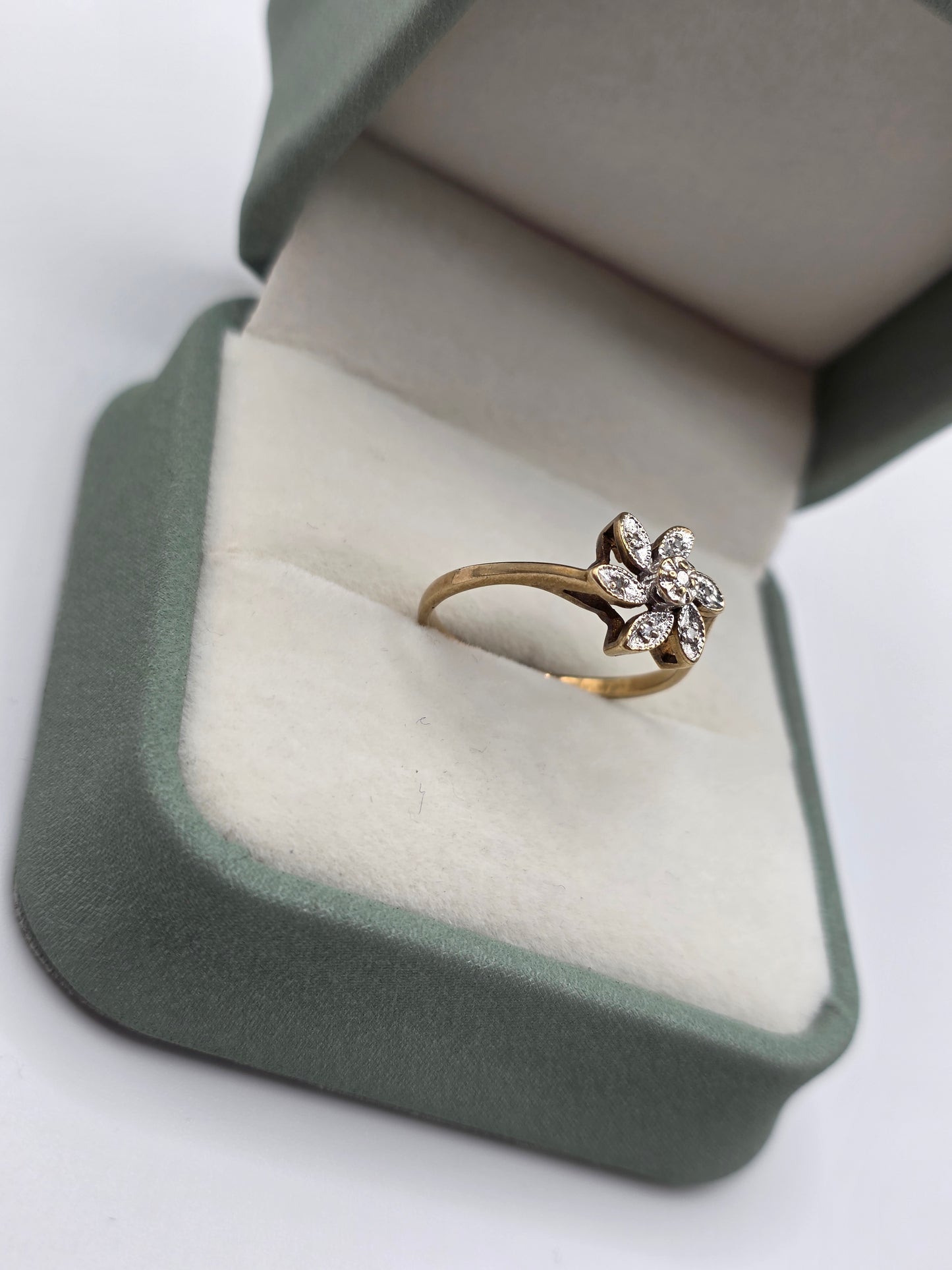 9ct gold diamond ring