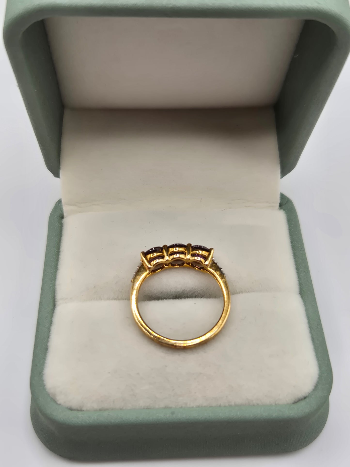 9ct rose gold amethyst ring
