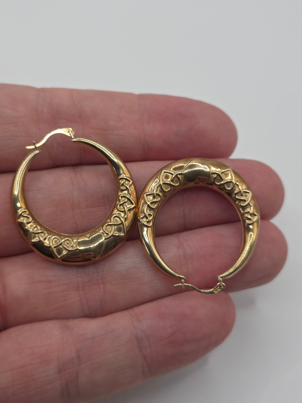 9ct gold creole earrings