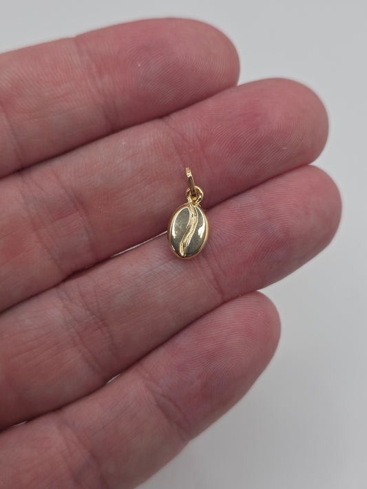 9ct gold coffee bean charm