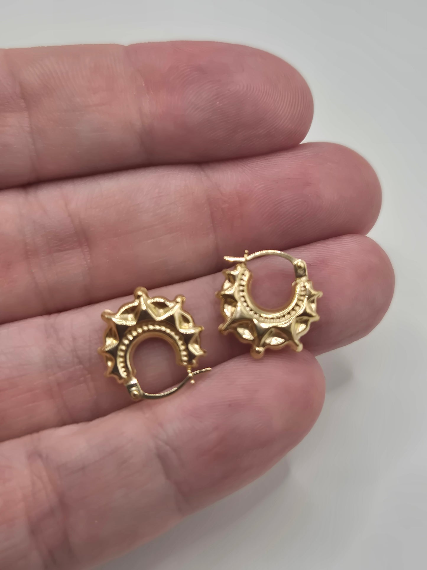 9ct gold creole earrings
