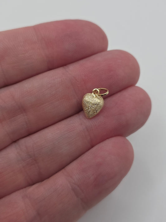 9ct gold heart charm