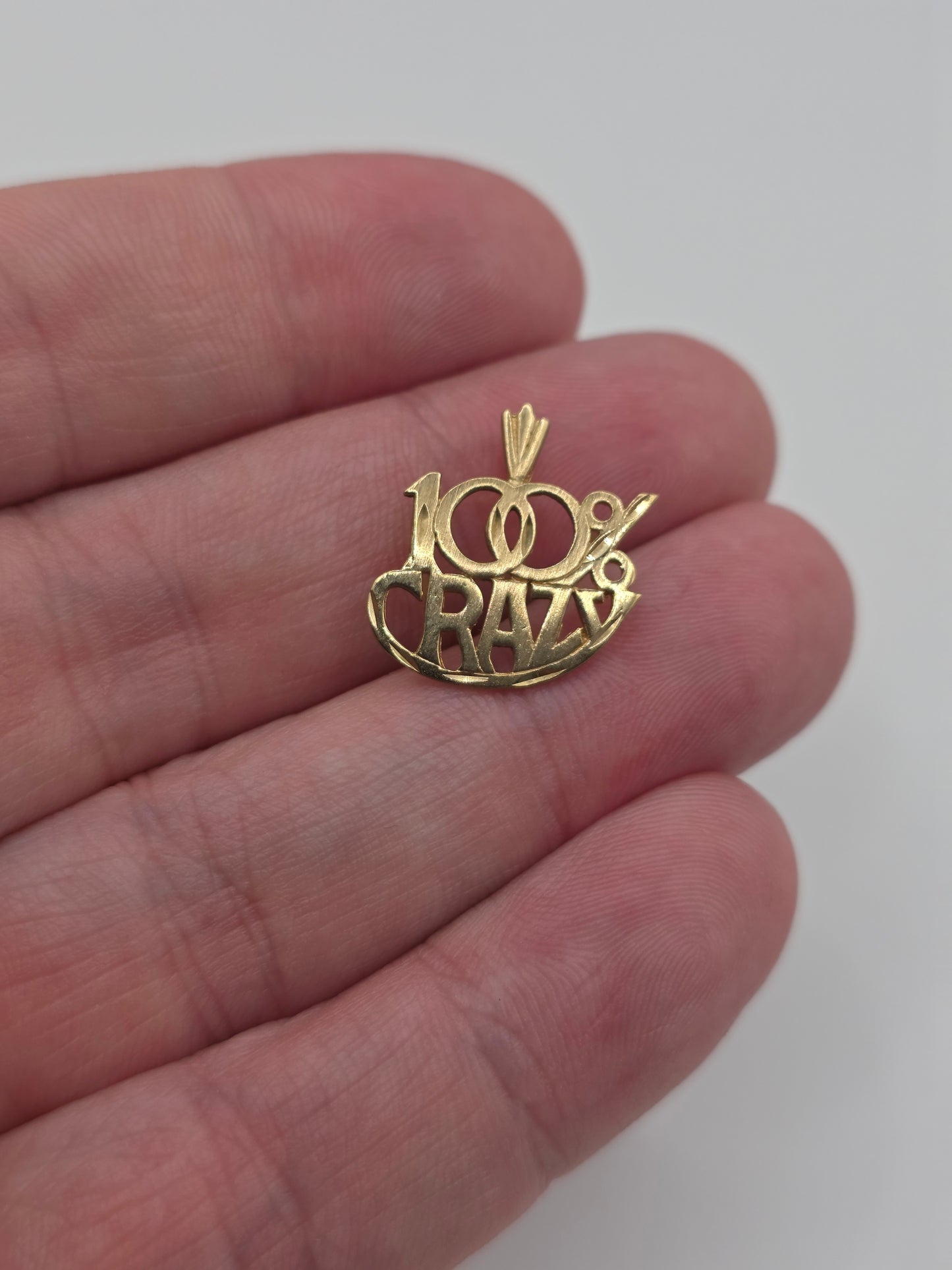9ct gold 100% crazy pendant