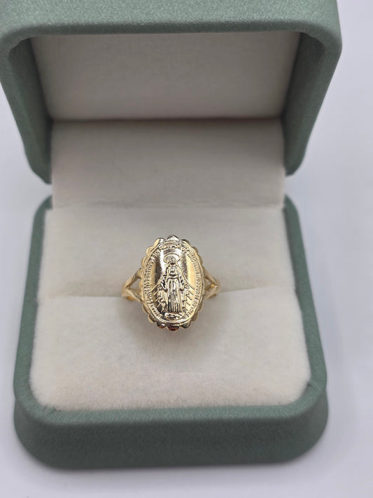 9ct gold st marys ring