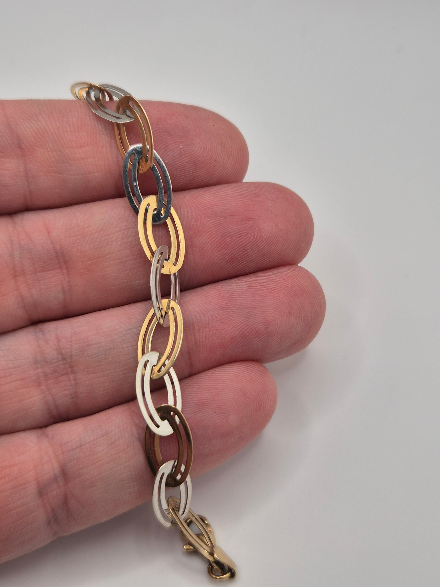 9ct two tone gold bracelet