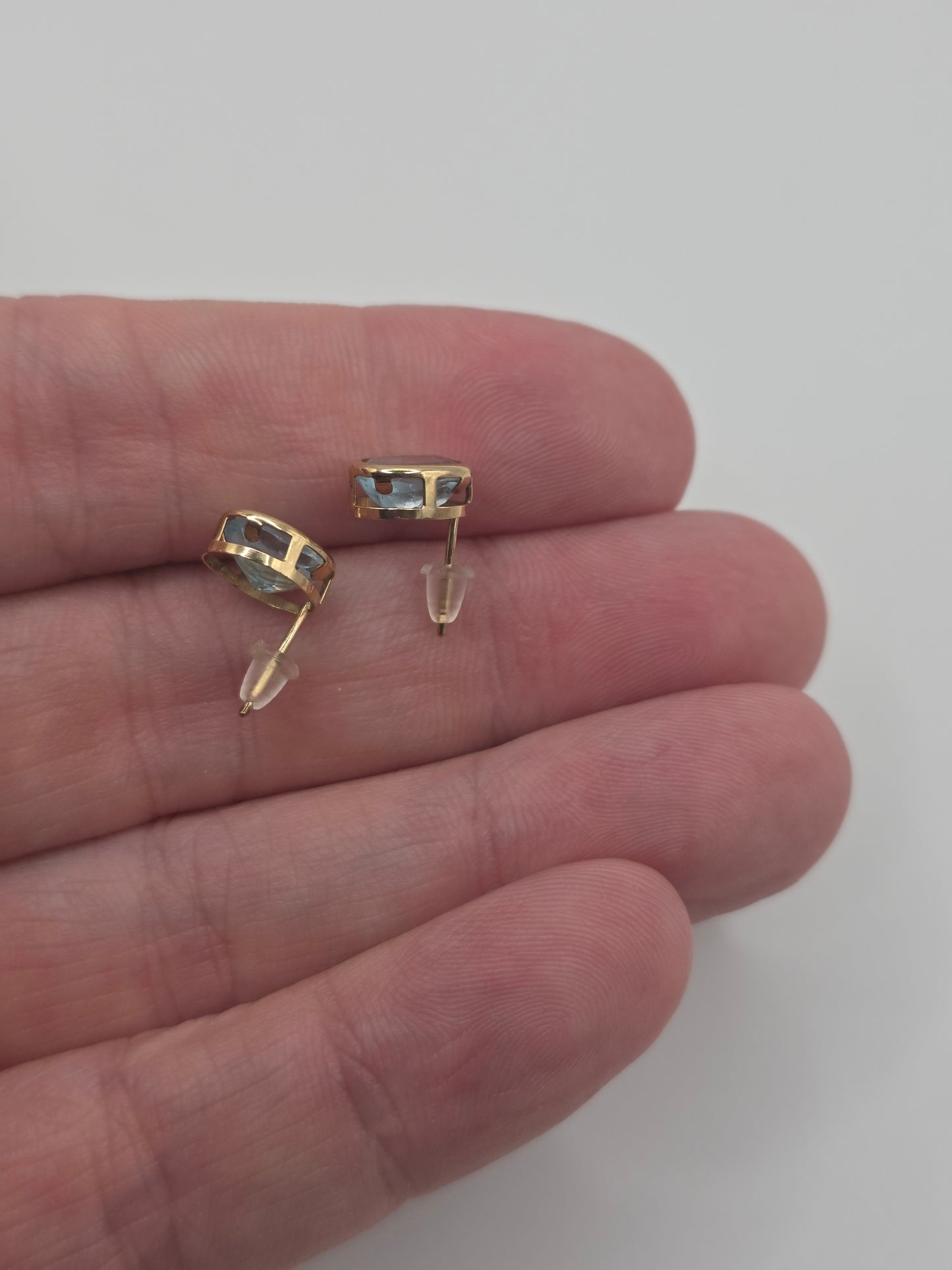 9ct gold topaz earrings