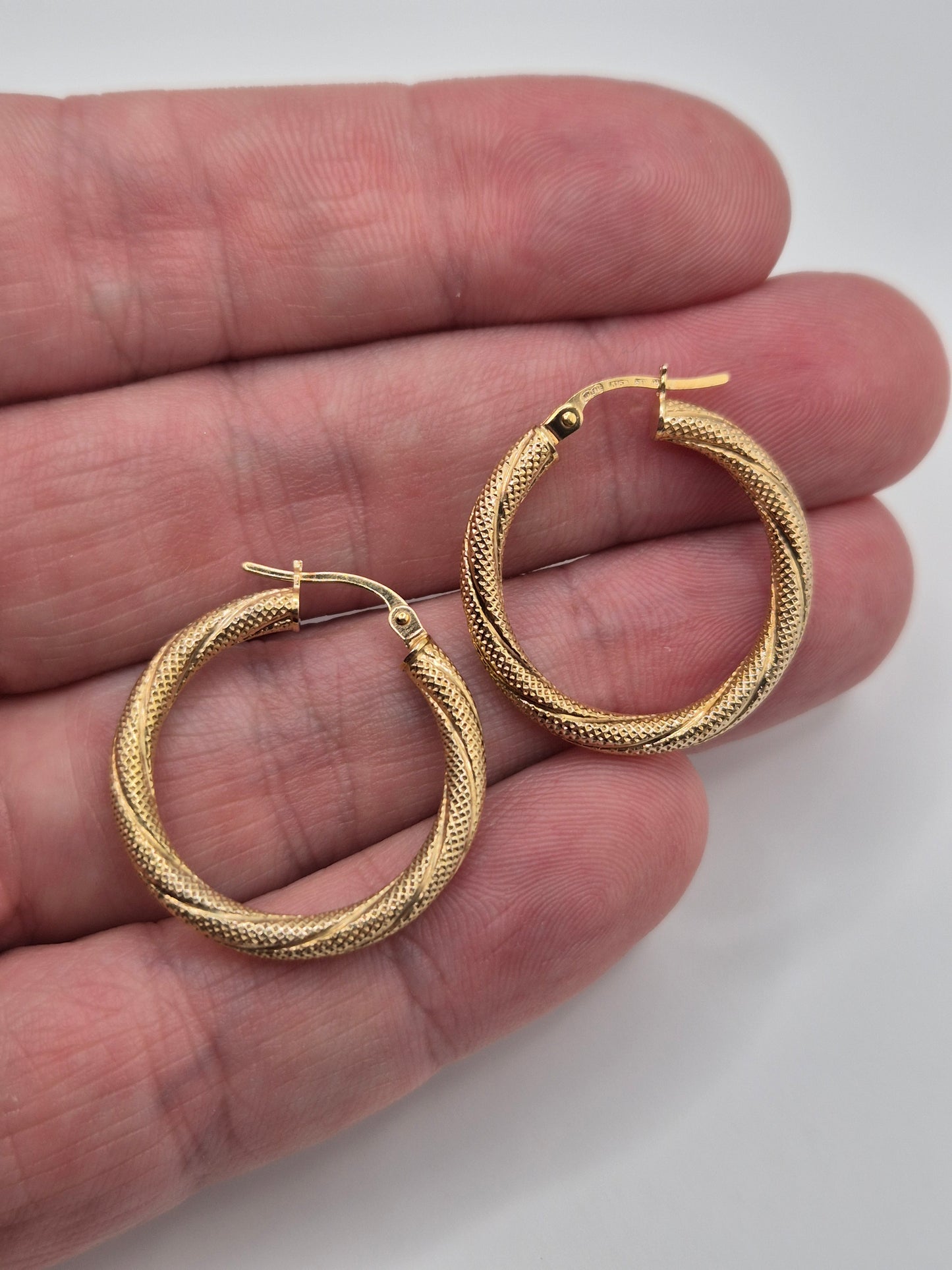 9ct gold creole earrings