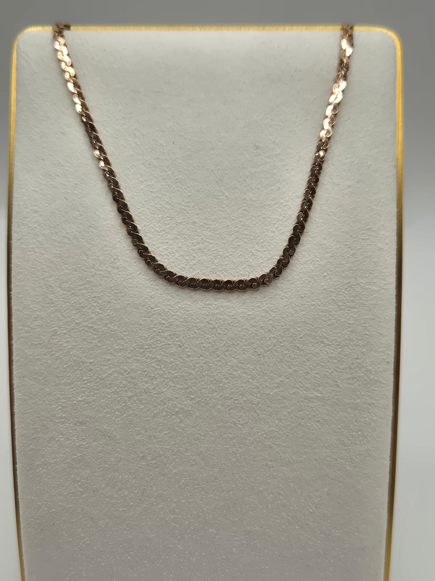 9ct rose gold snake link chain (7)