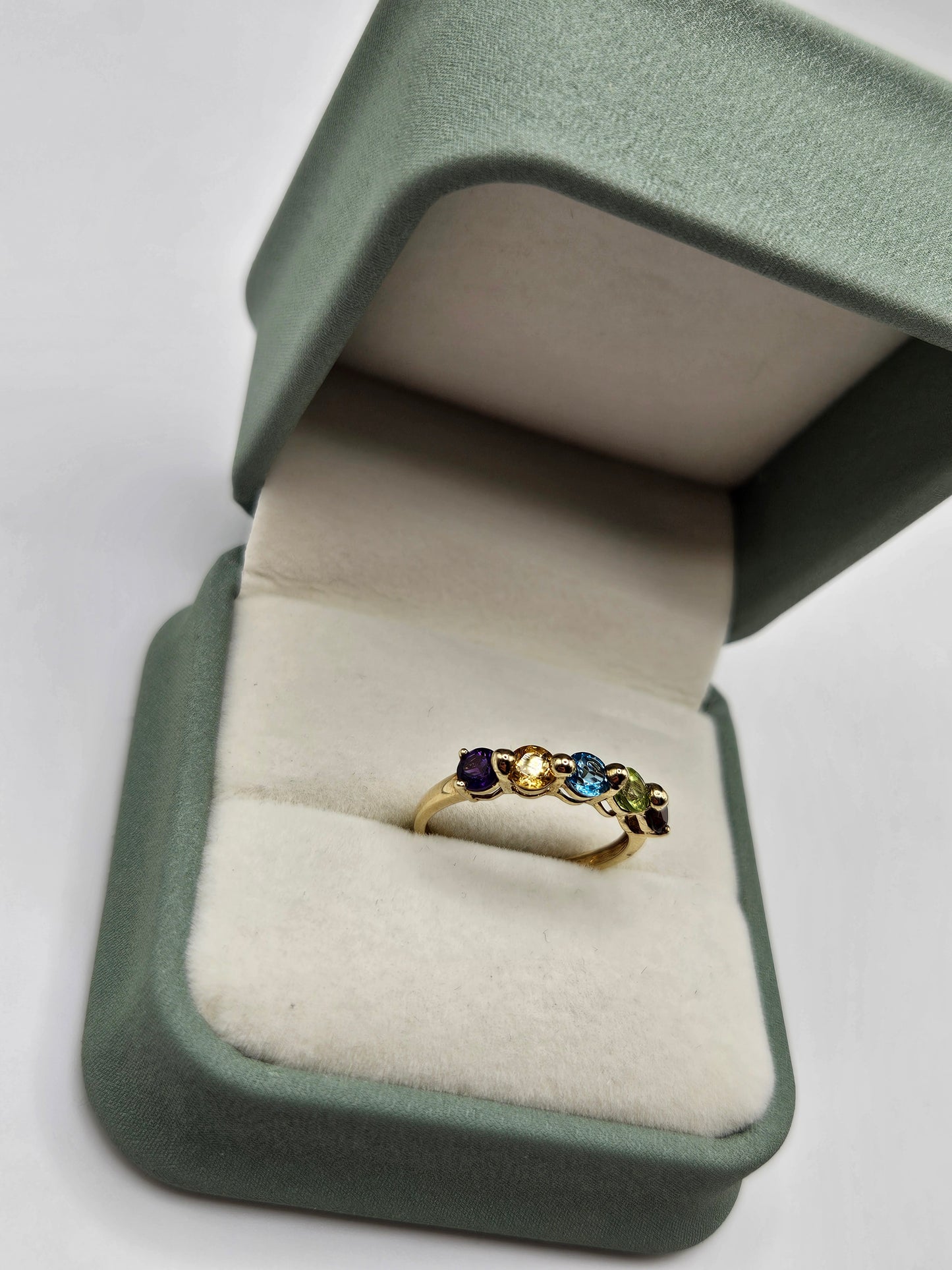 9ct gold multigem ring