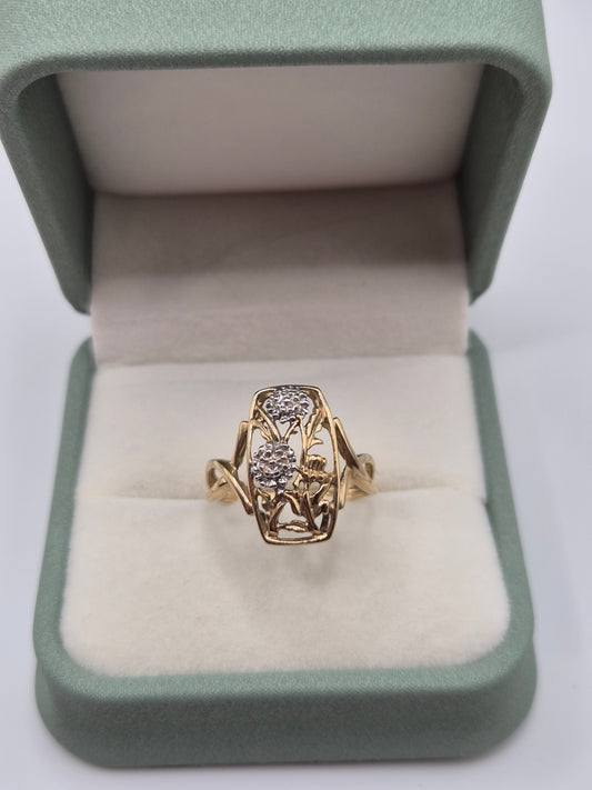 9ct gold rose ring