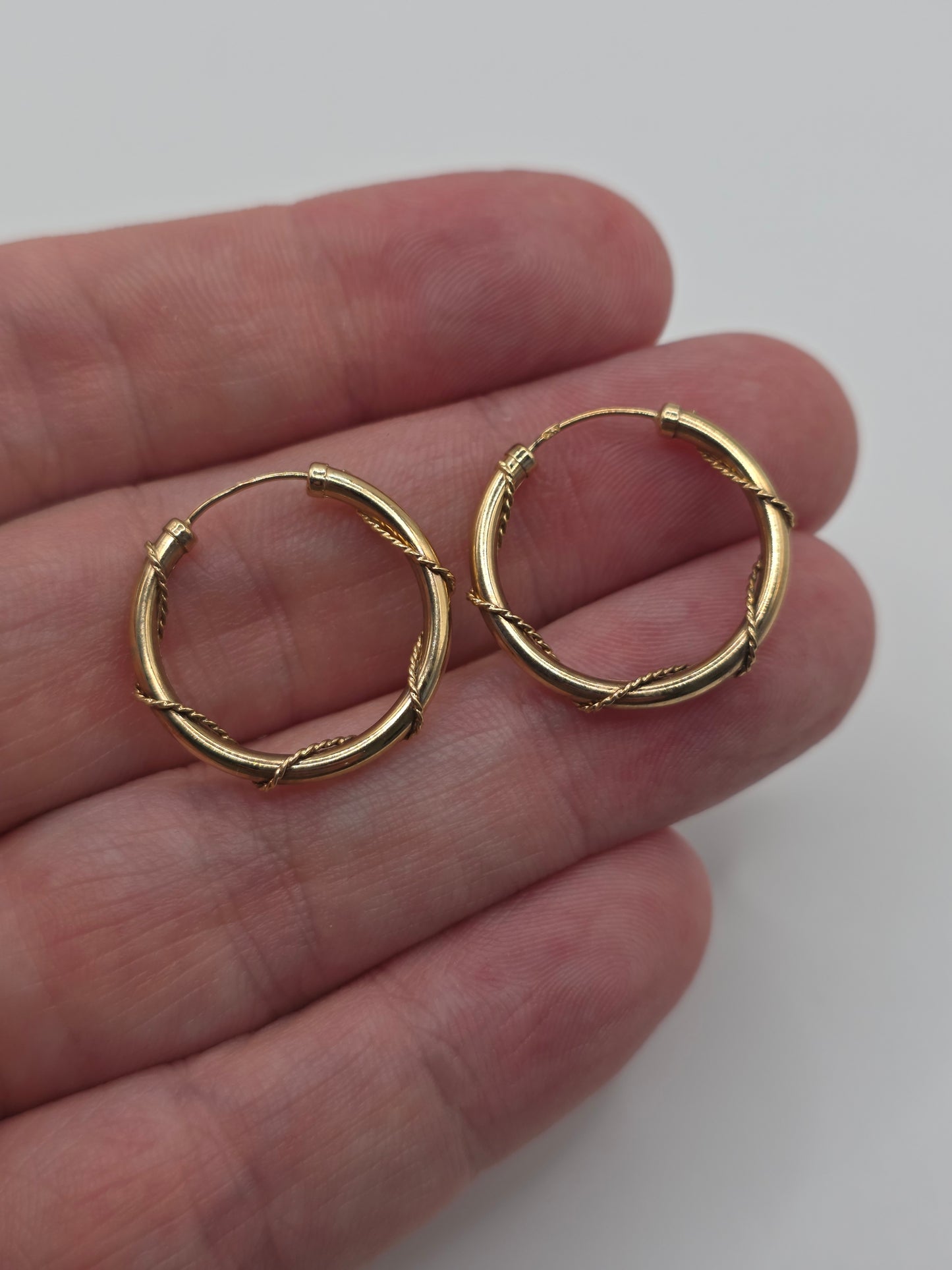9ct gold creole earrings
