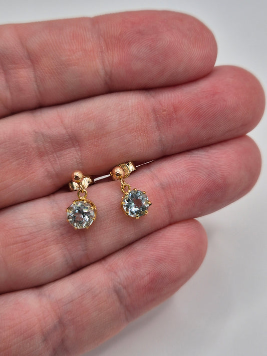 9ct gold topaz earrings
