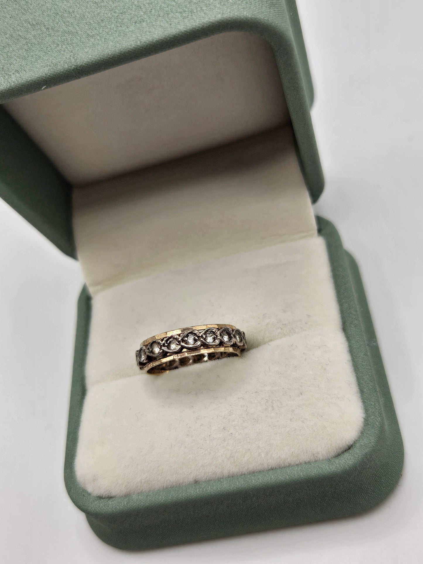 9ct gold and silver ring