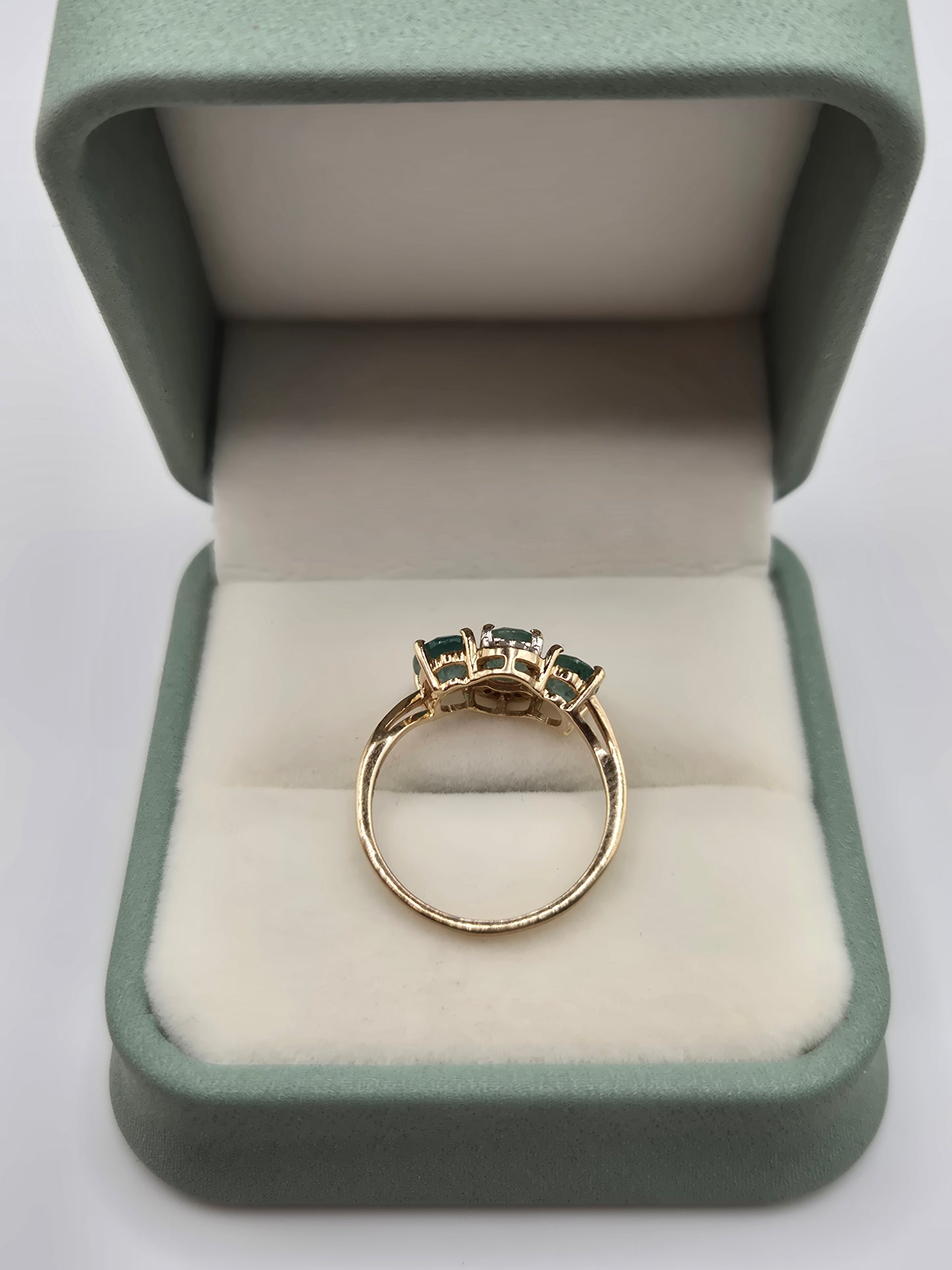 9ct gold grandidierite and diamond ring