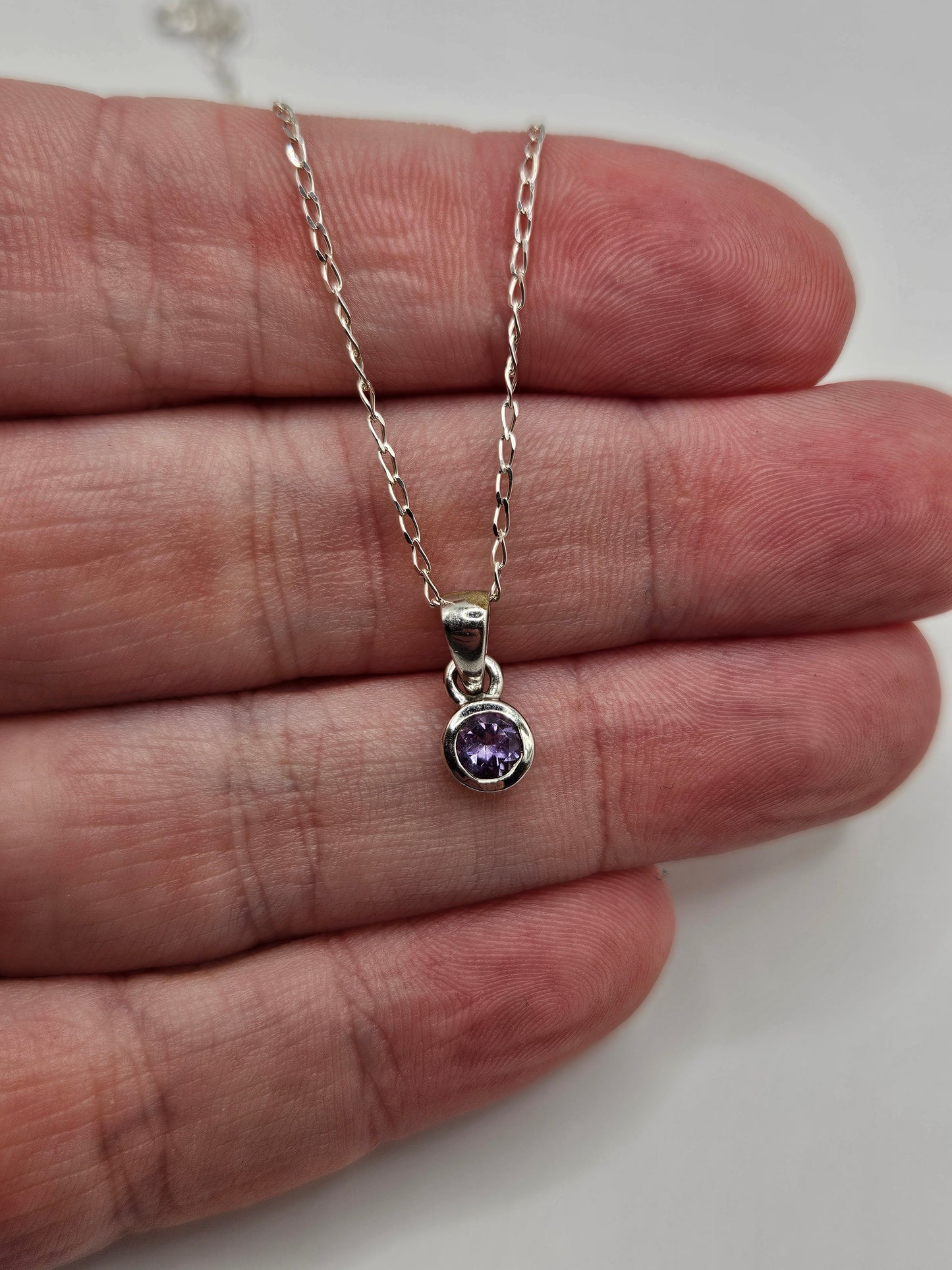 Silver amethyst necklace