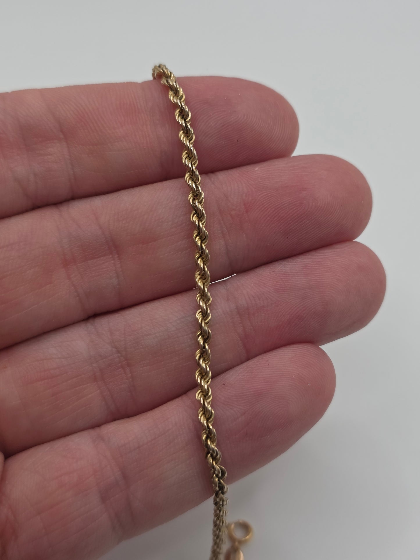 9ct gold rope bracelet