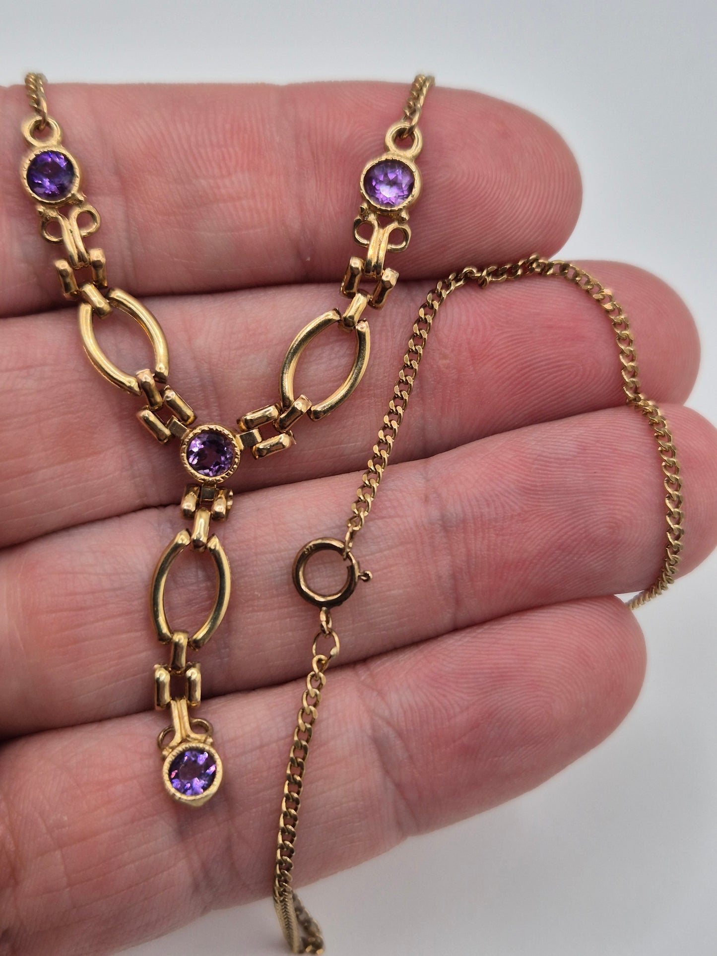 9ct gold amethystnecklace
