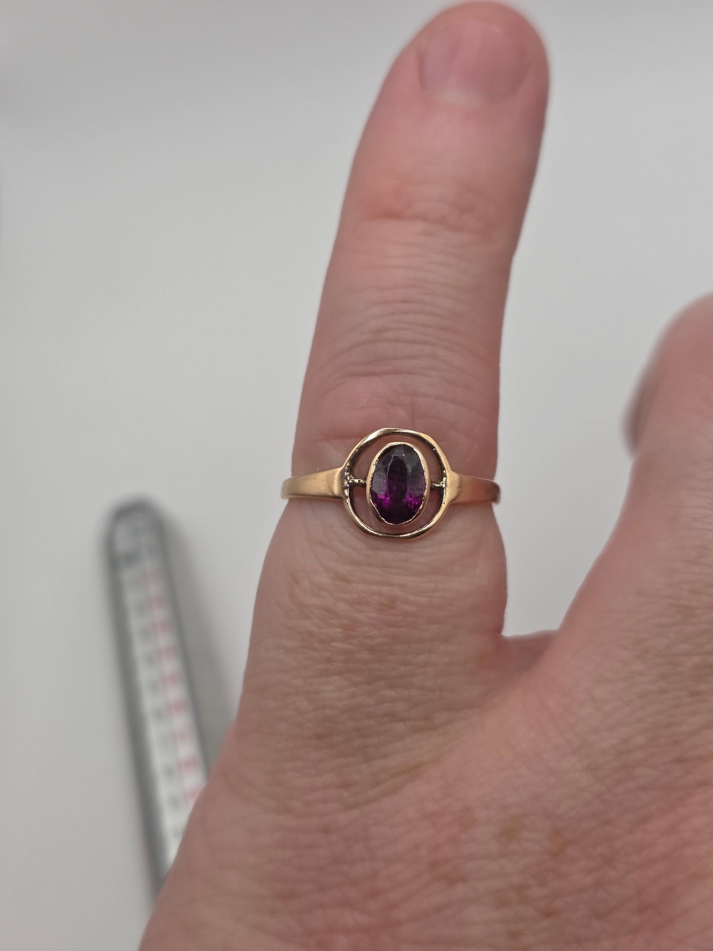 9ct rose gold tourmaline ring