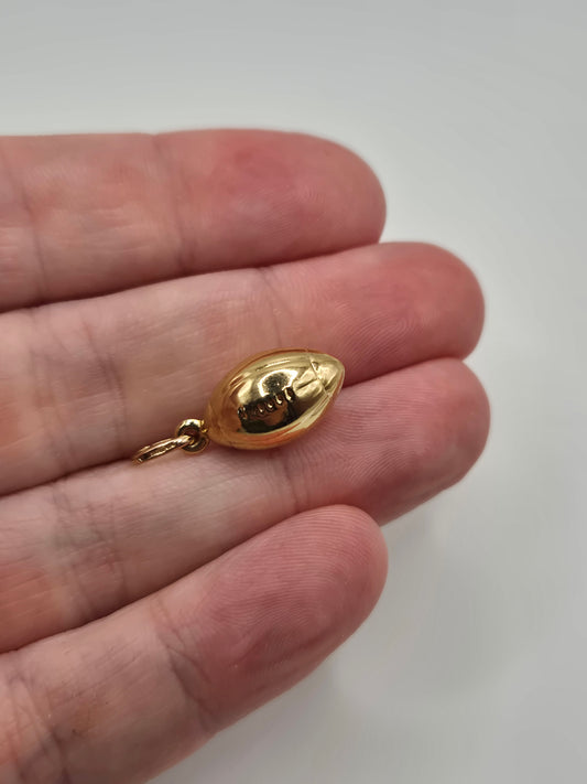9ct gold rugy ball charm