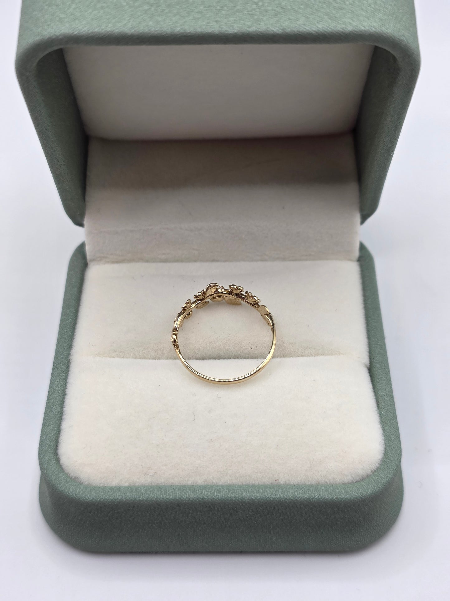 9ct gold forget me not ring