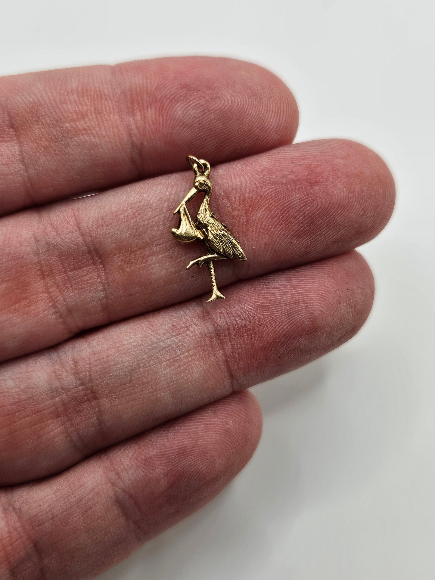 9ct gold stalk and baby charm