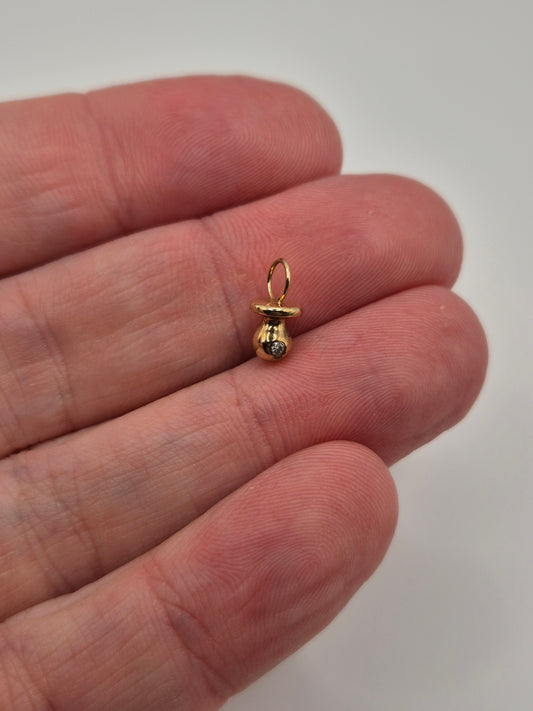 9ct gold diamond dummy charm