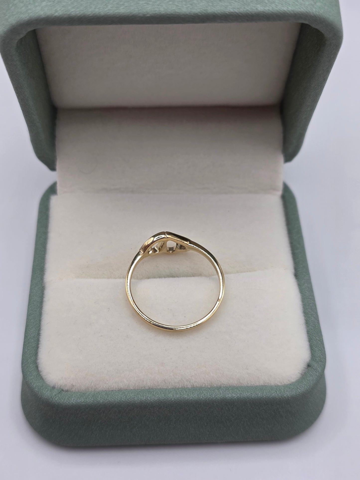 9ct gold double heart ring