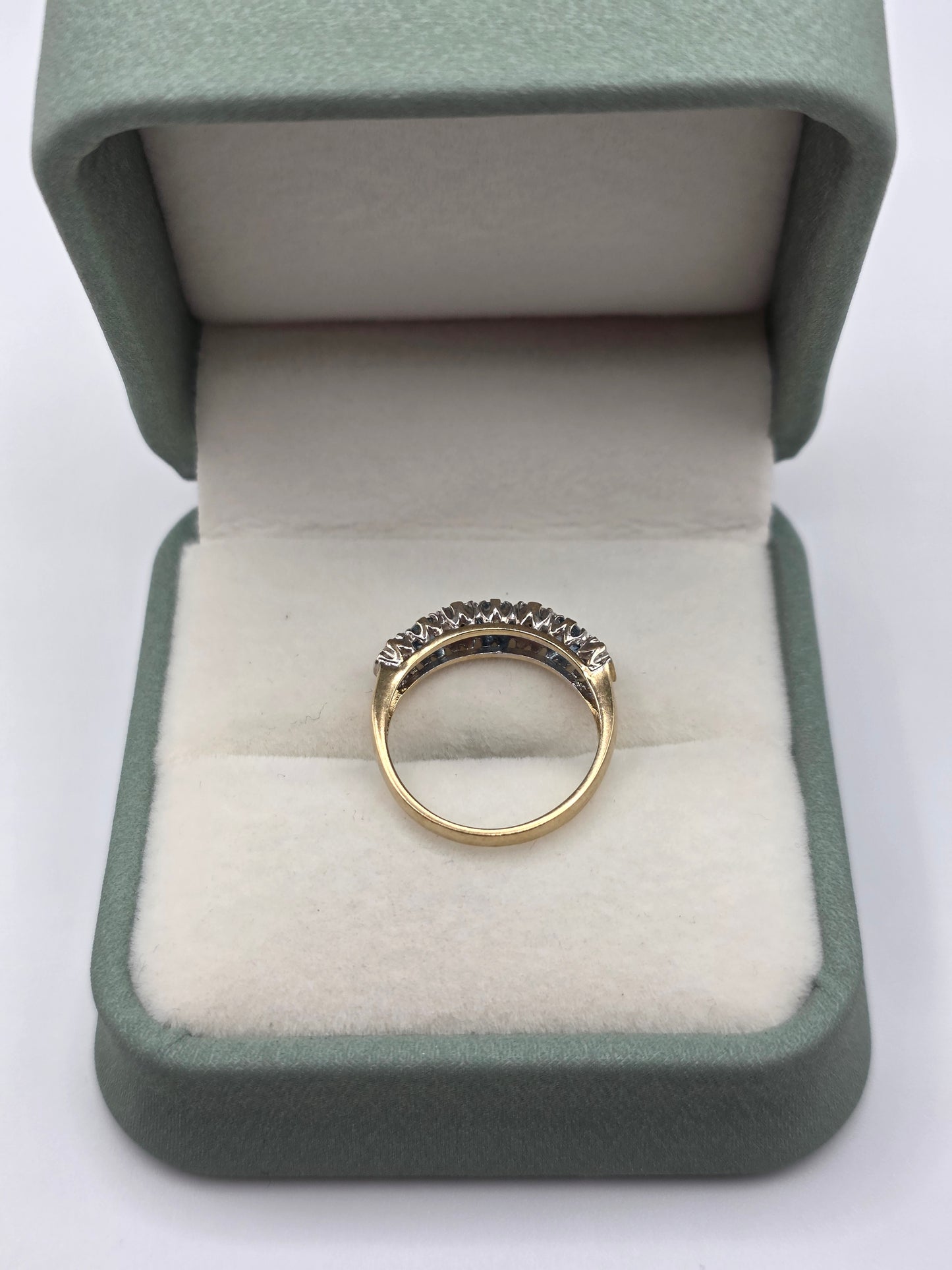 9ct gold topaz and diamond ring