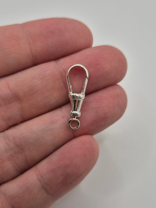 Silver swivel dog clip