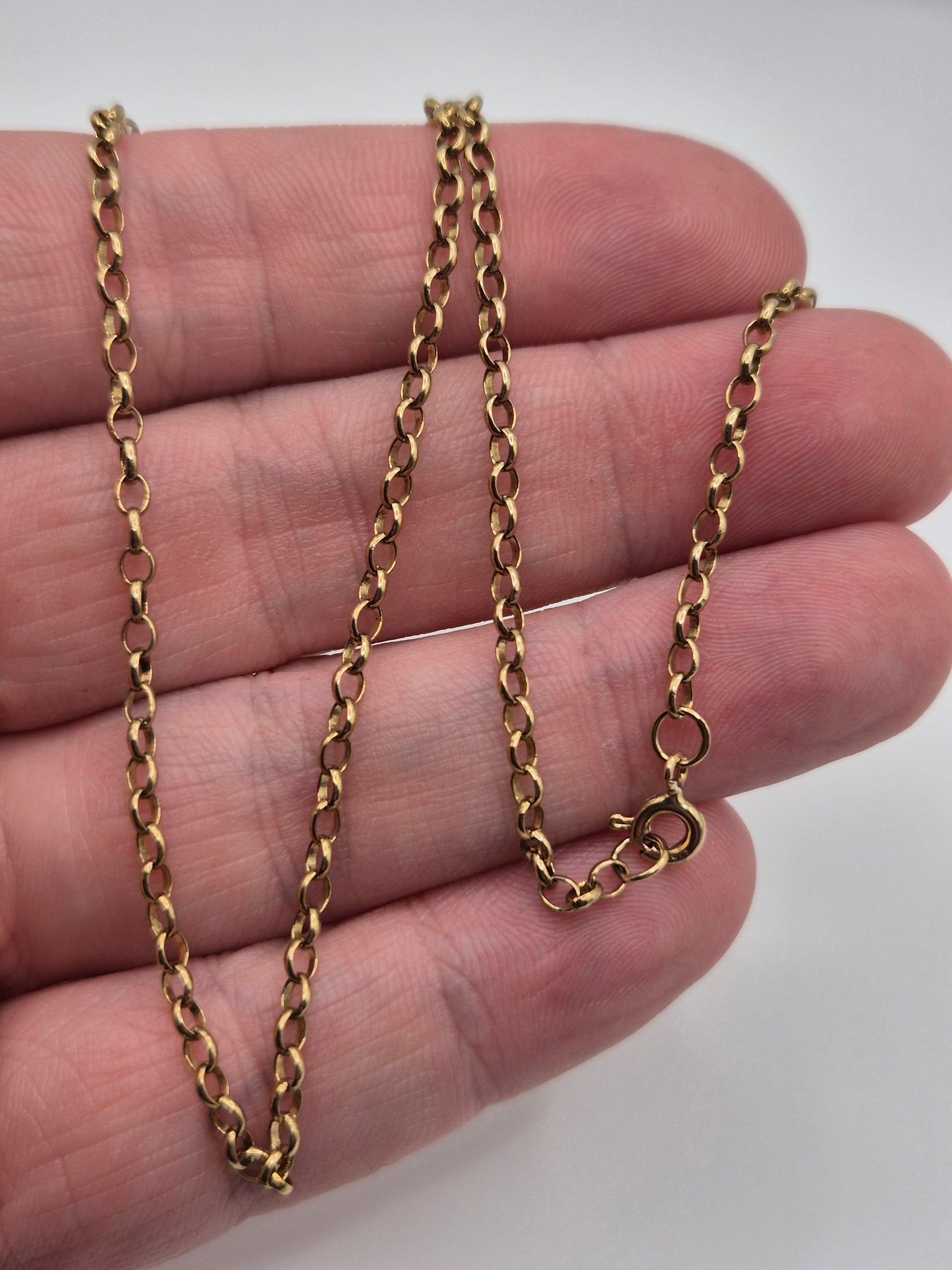 9ct gold belcher chain (13)