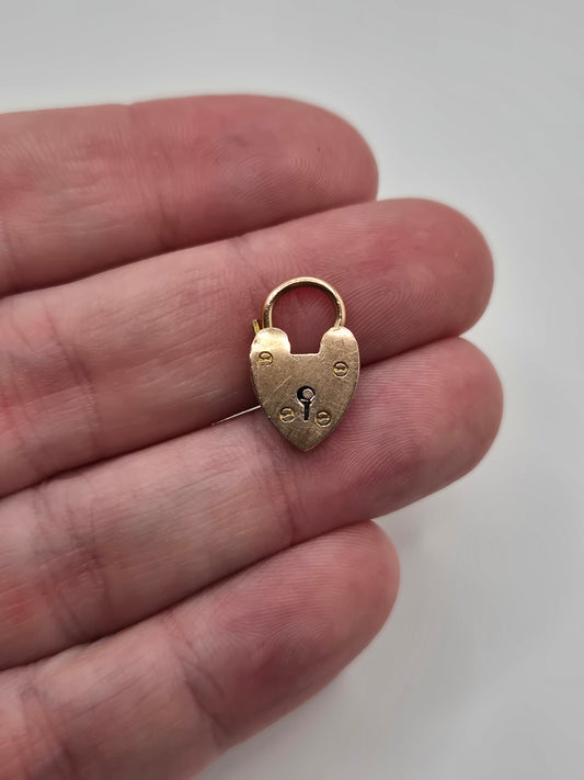 9ct rose gold padlock (1)