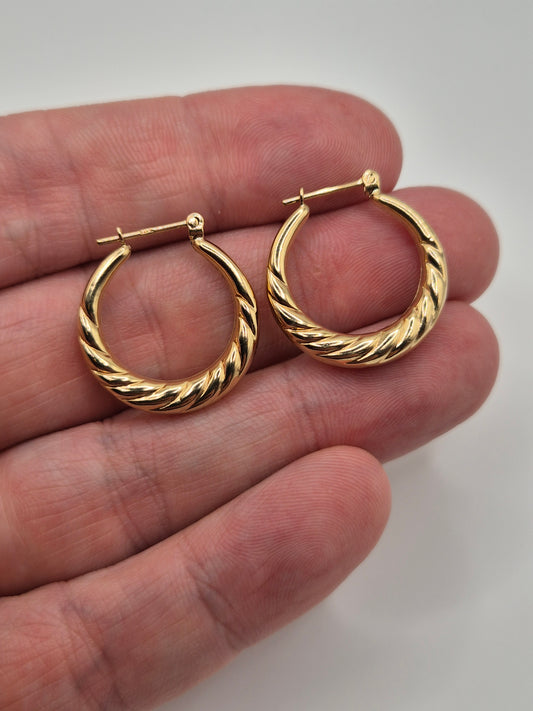 9ct gold creole earrings
