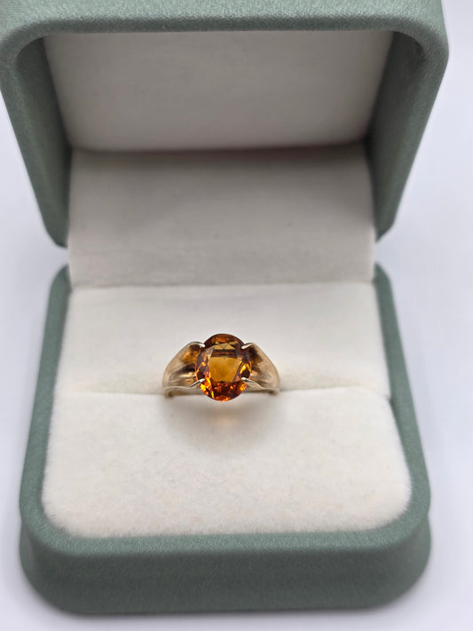 9ct gold citrine ring