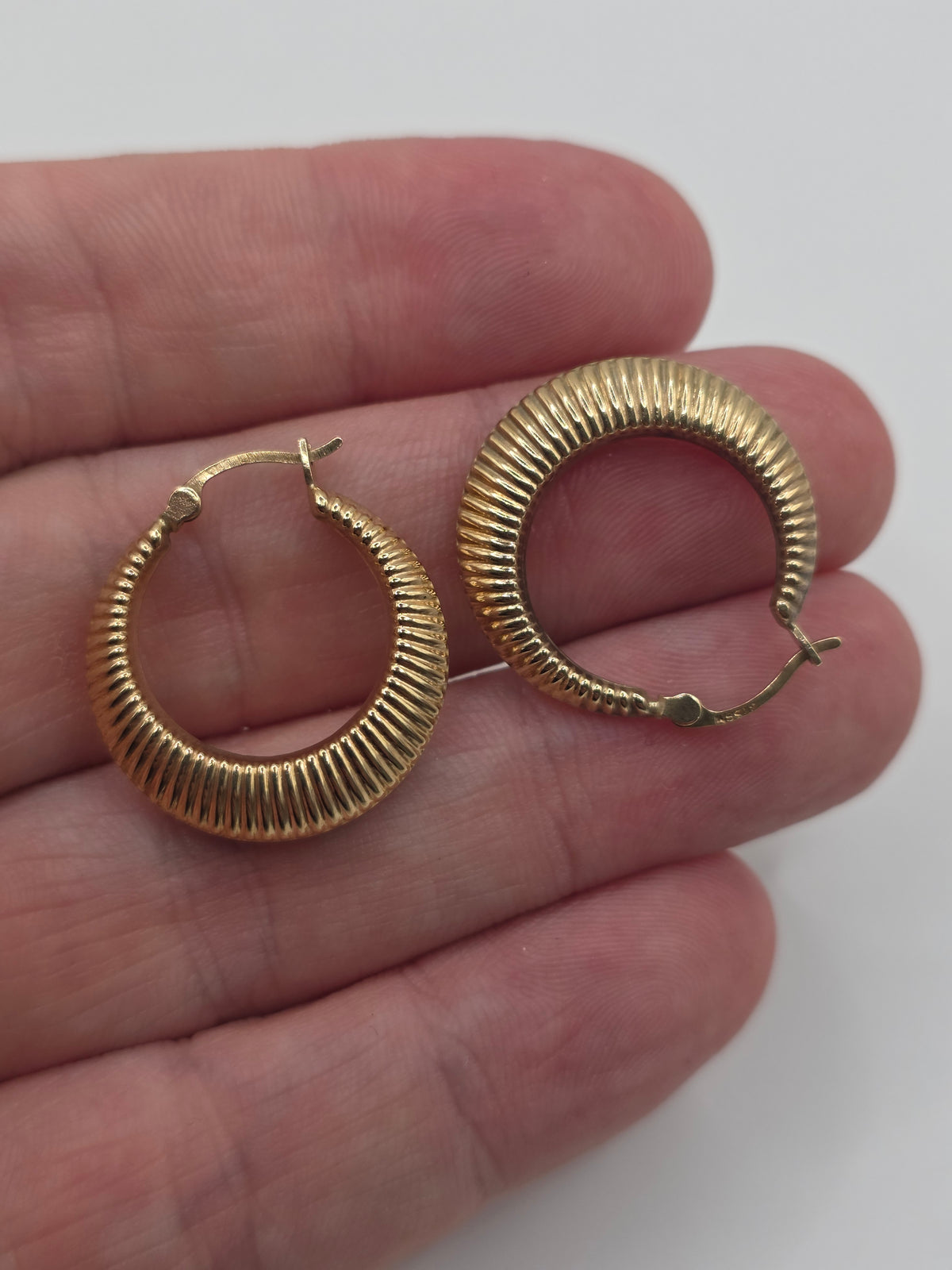 9ct gold creole earrings