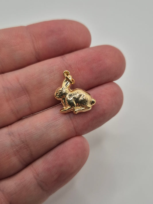 9ct gold rabbit charm