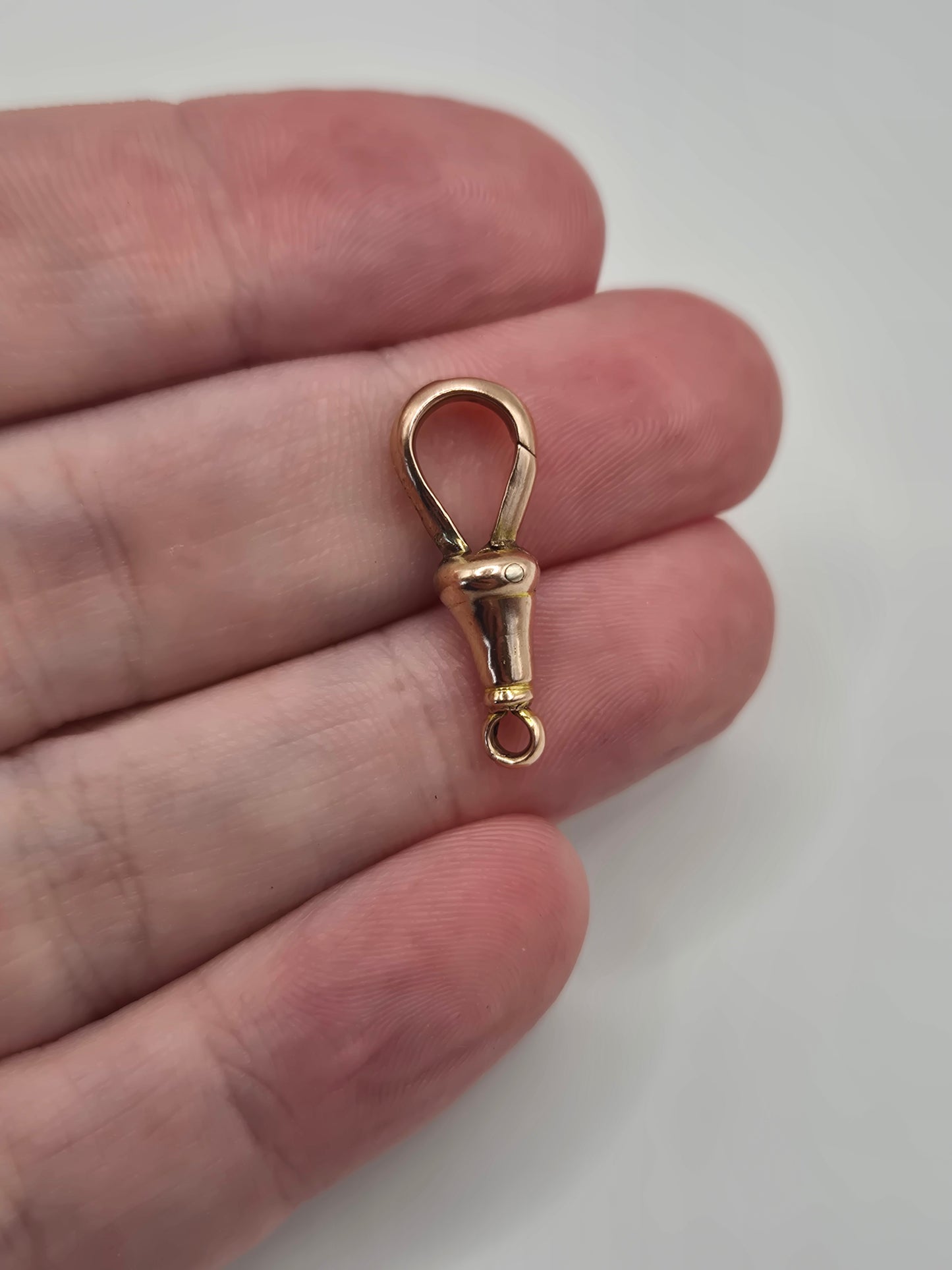9ct rose gold dog clip (2)