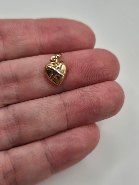 9ct gold heart charm