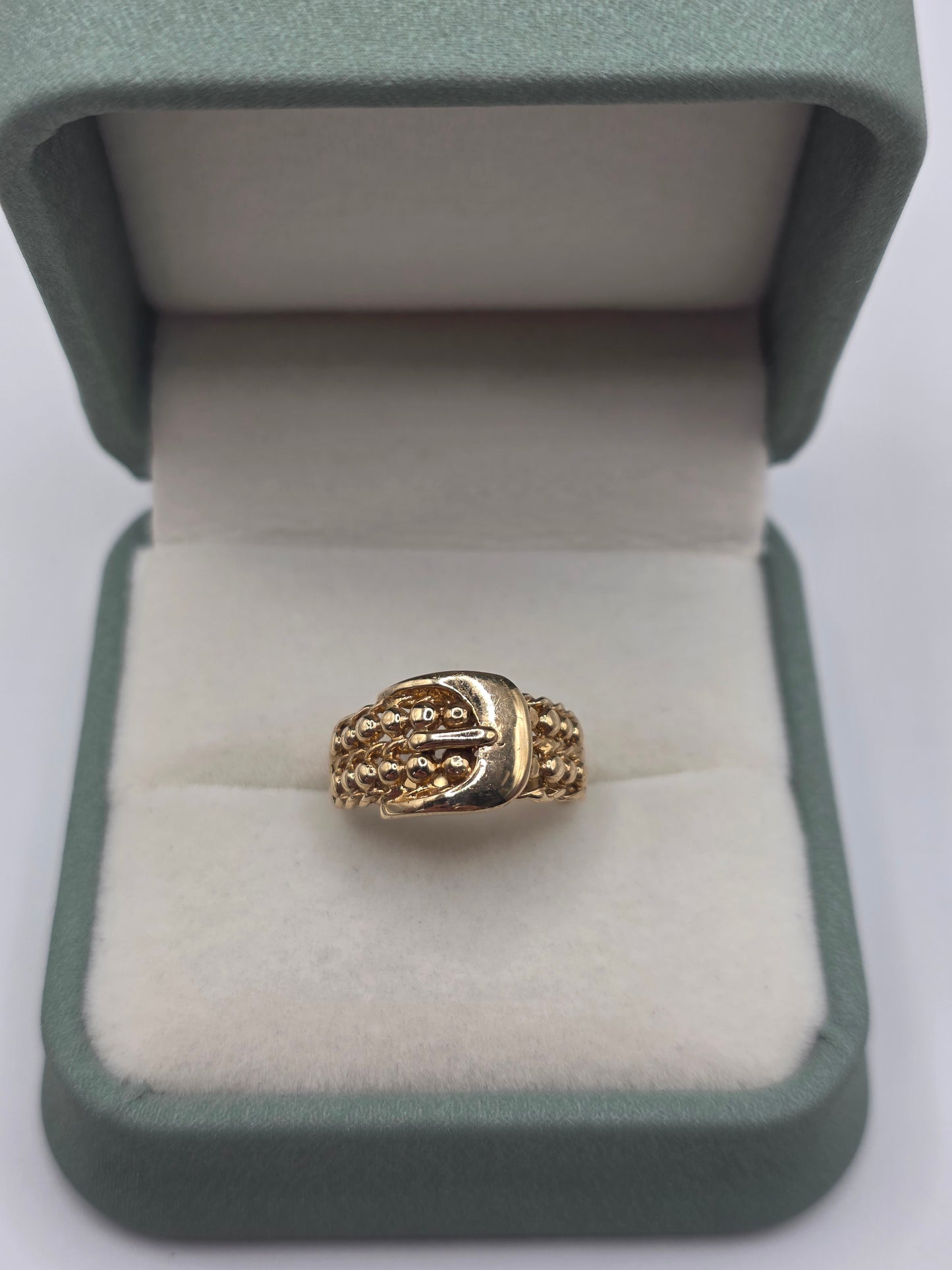 9ct gold buckle ring
