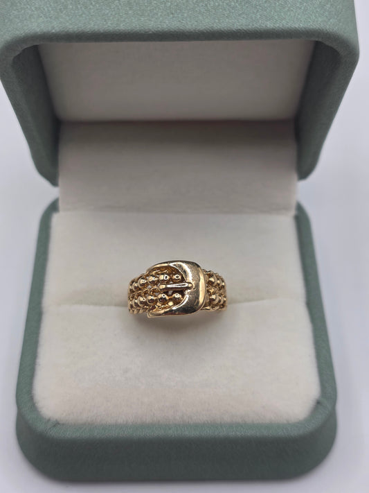 9ct gold buckle ring