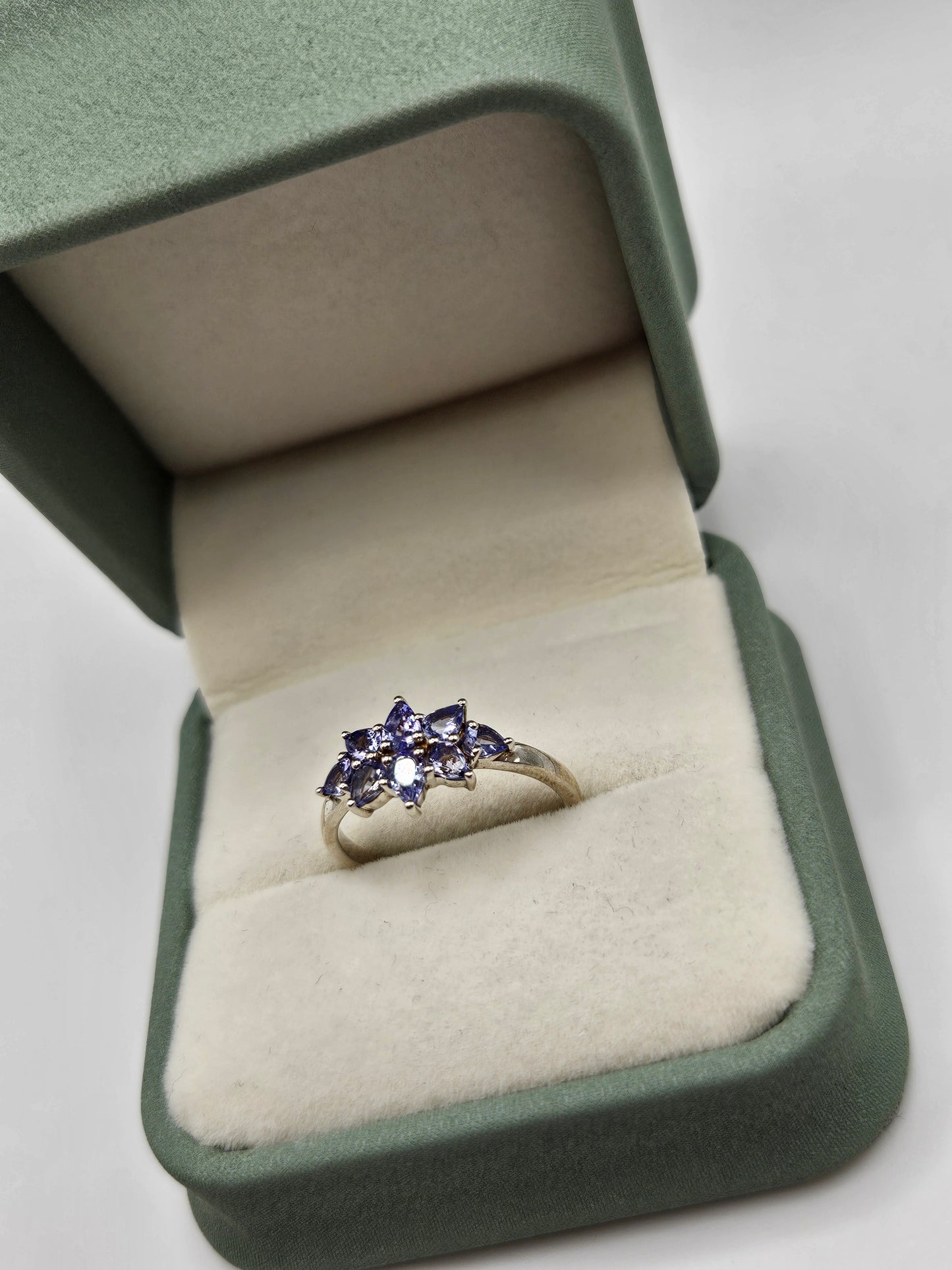 Silver tanzanite ring