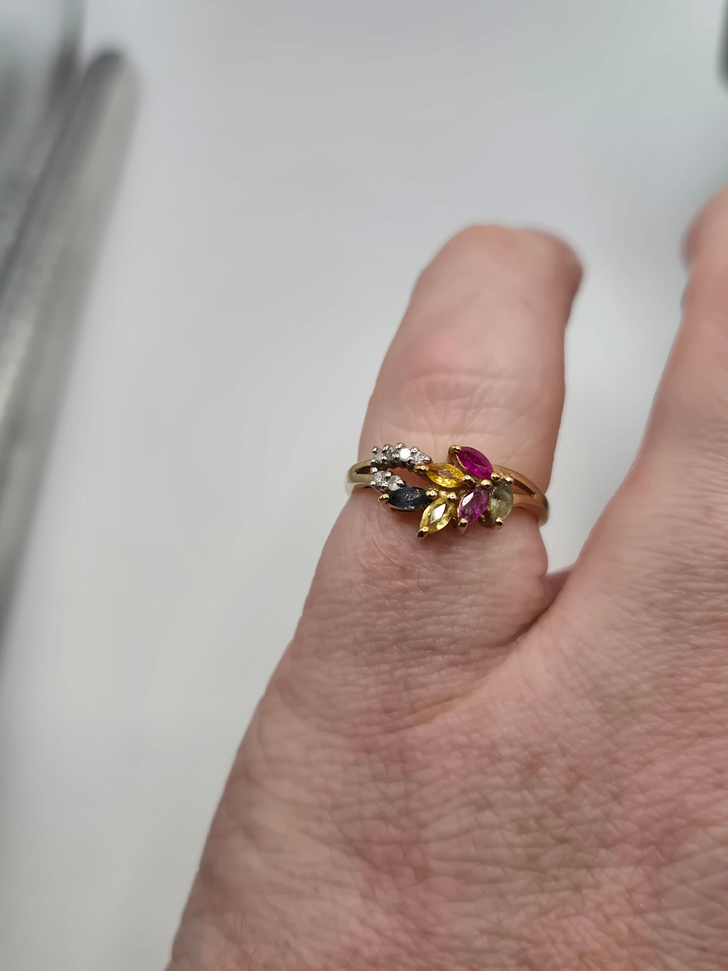 9ct gold multigen and diamond ring