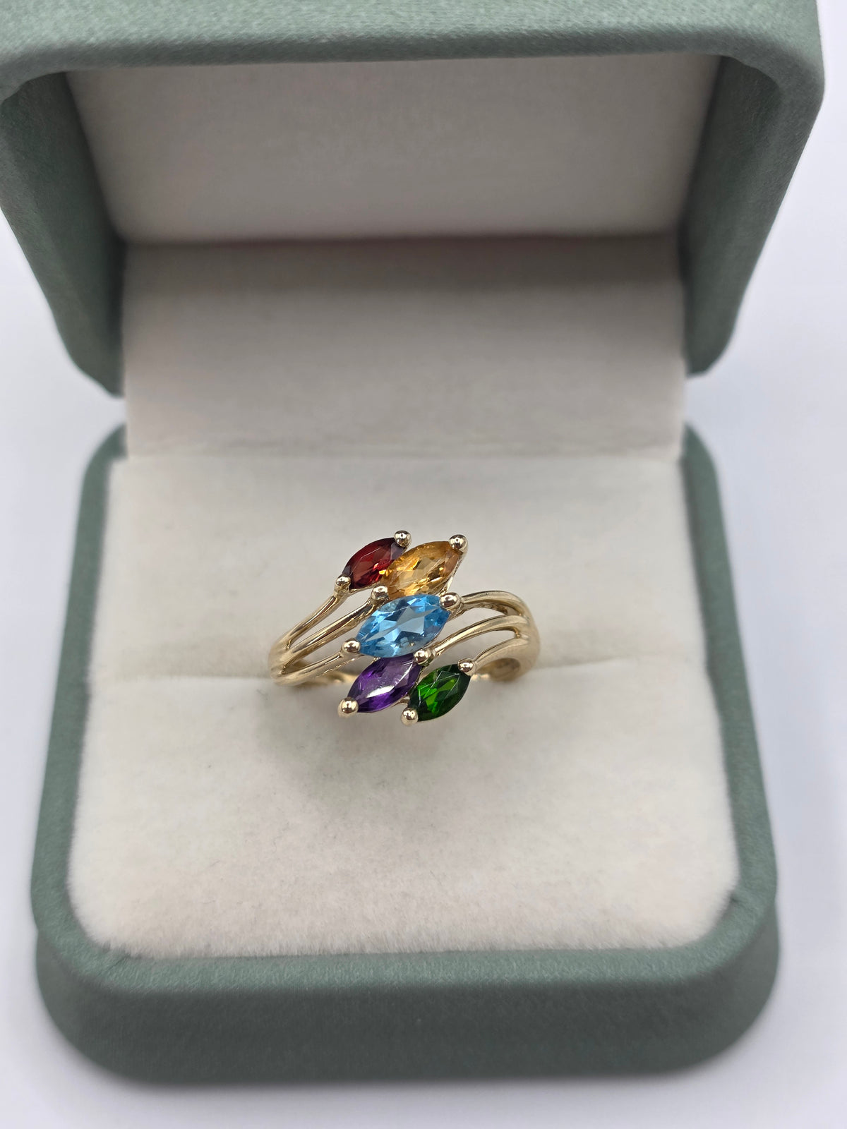 9ct gold multigem ring
