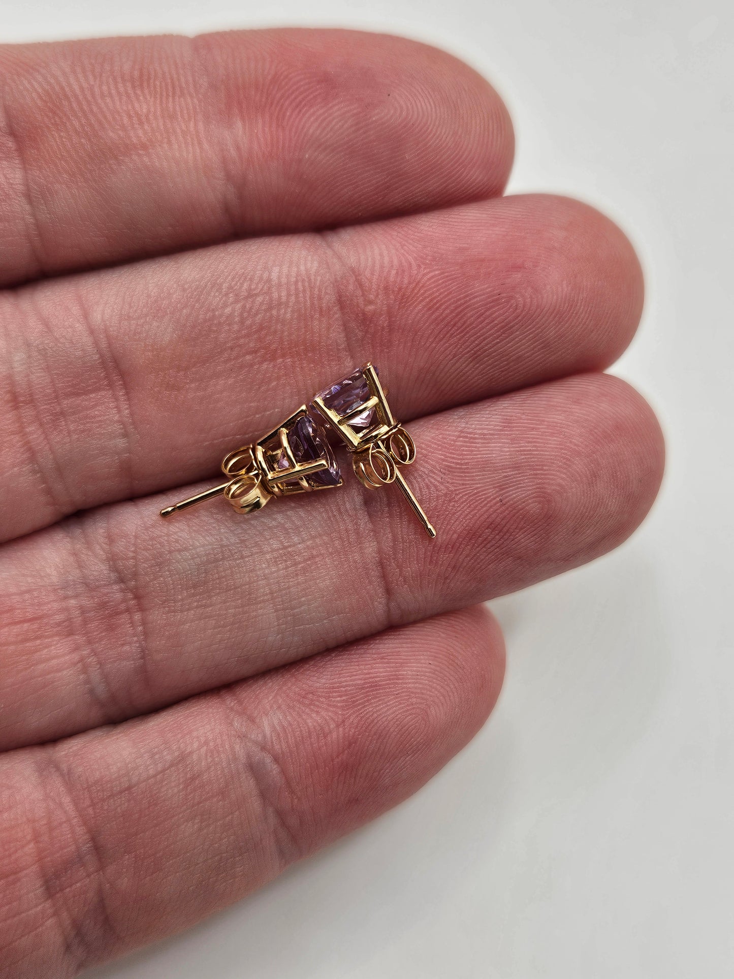 9ct gold amethyst earrings