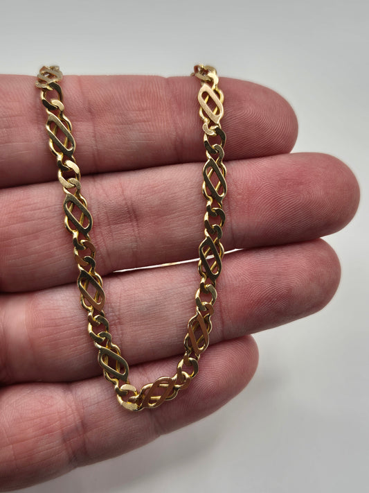 9ct gold fancy link chain