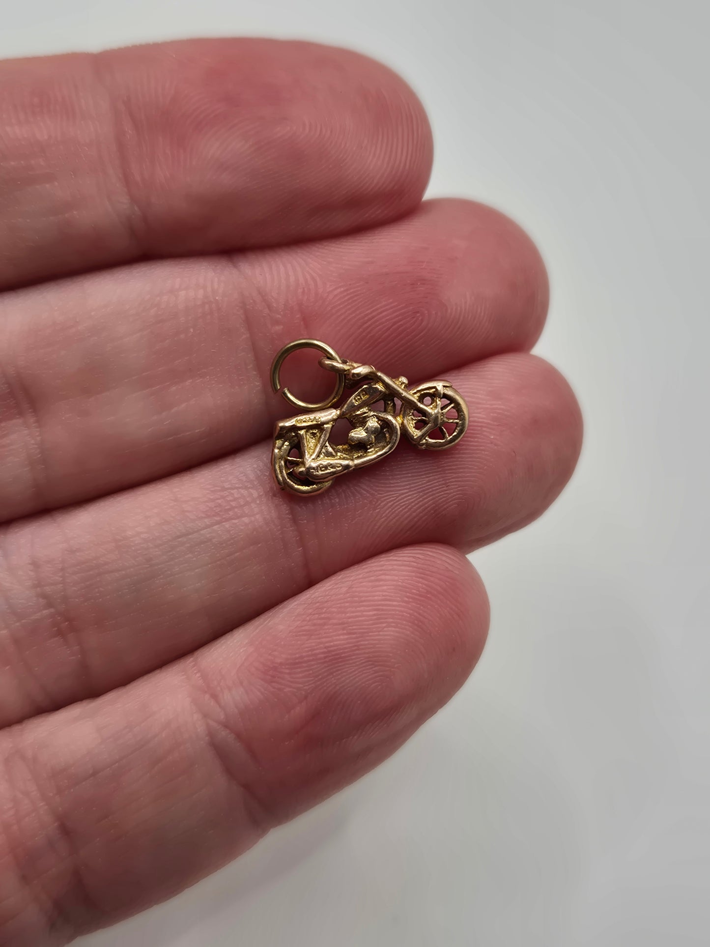 9ct gold motorbike charm