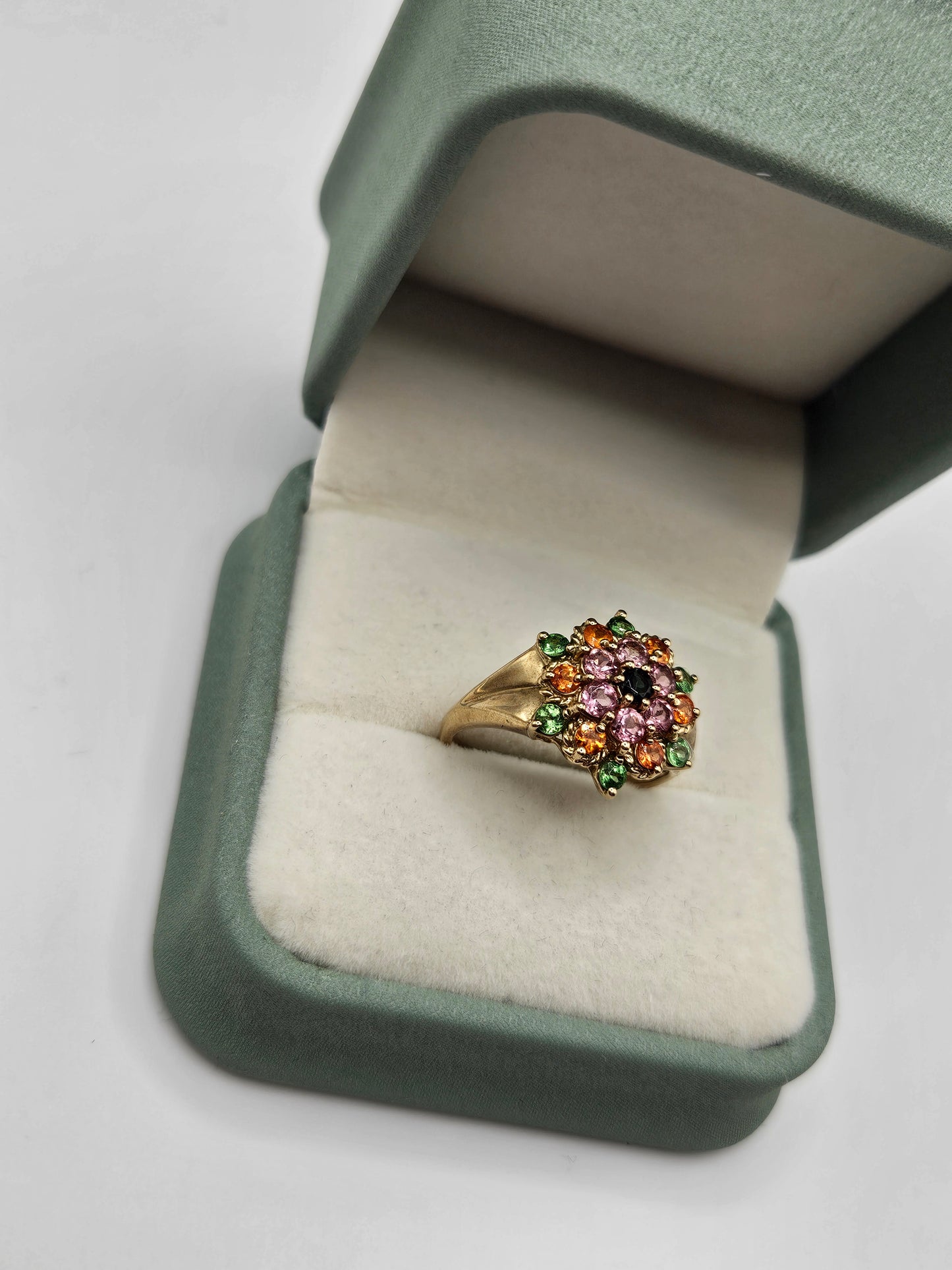 9ct gold multigem ring