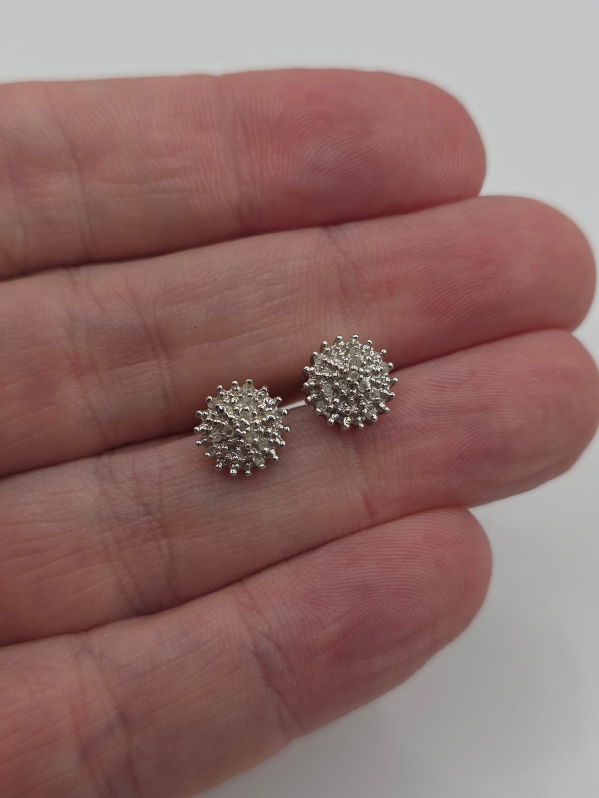 9ct gold diamond earrings