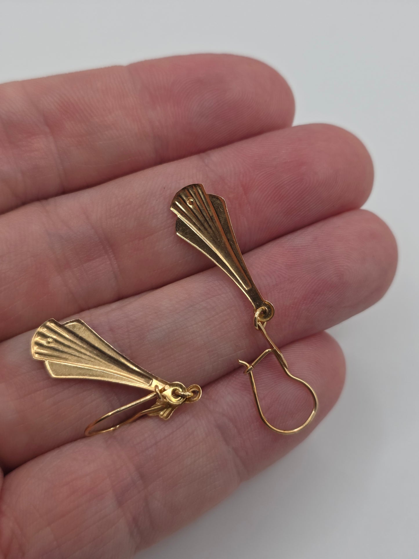 14ct gold zircon earrings