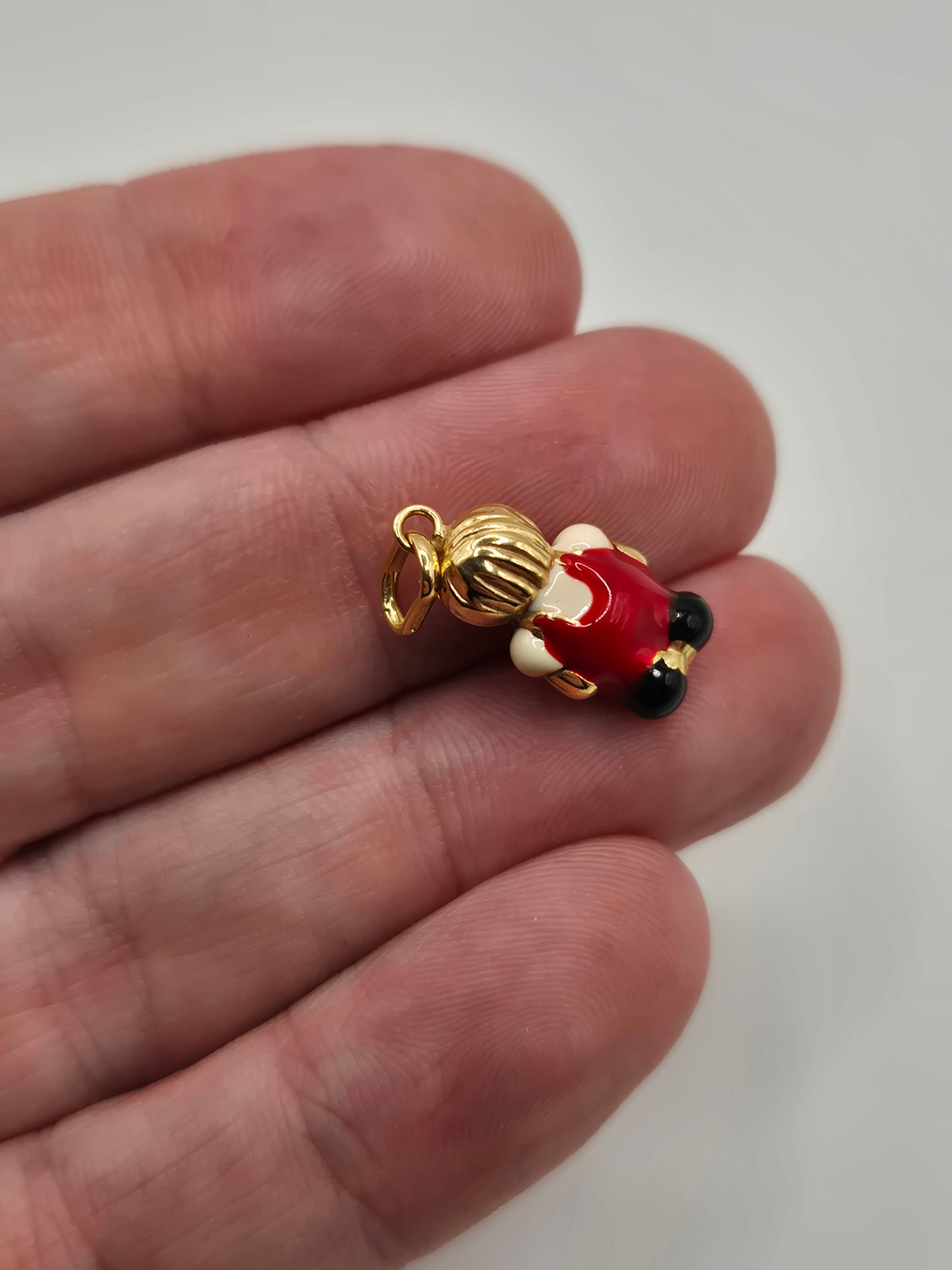 9ct gold enamelled "Happy boy" charm