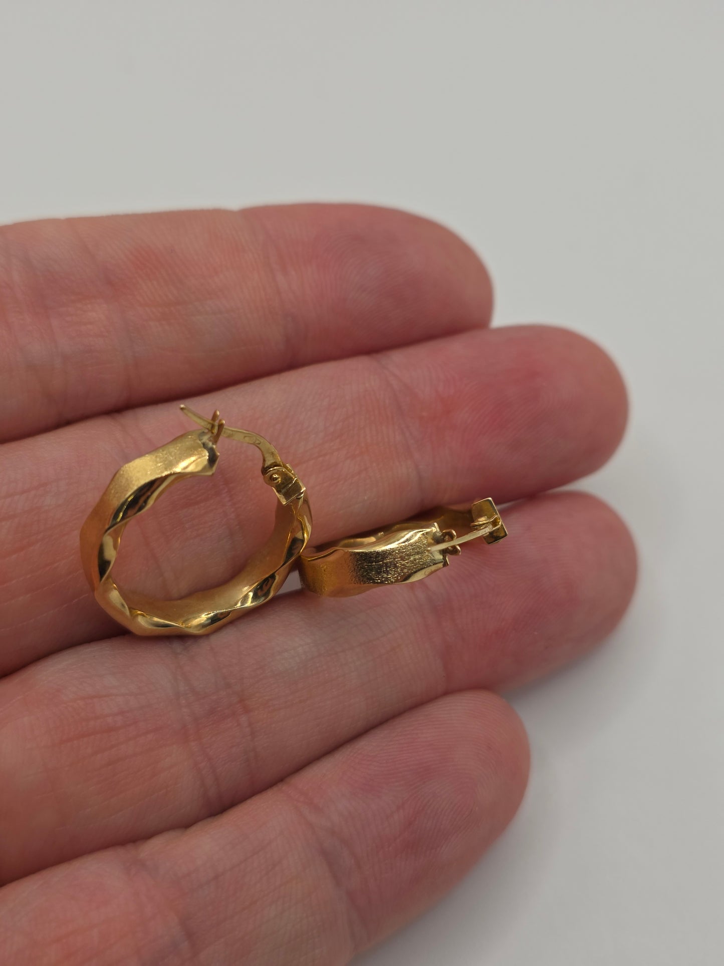 9ct gold creole earrings